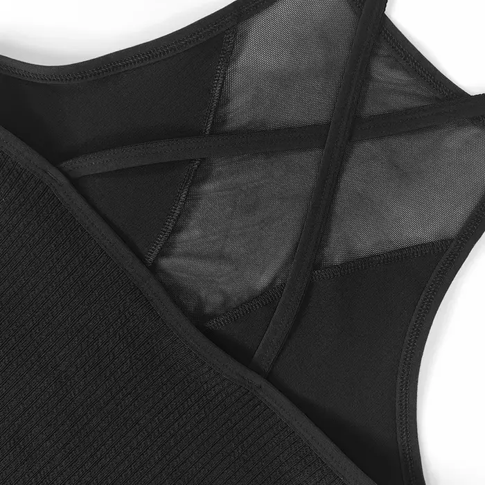 1 pièces Sexy maille Camisole haut court Corset côtelé dos nu sous-vêtements mode chaude femmes décontracté brassière débardeur Bralette Lingerie