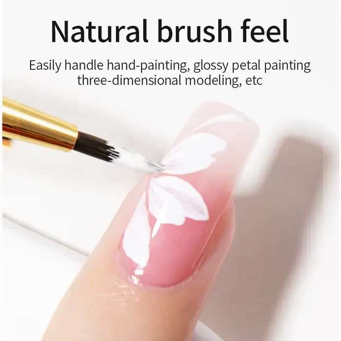 RS Nail Art peinture pinceau lignes acryliques stylo rayures grille fleur papillon dessin aquarelle 