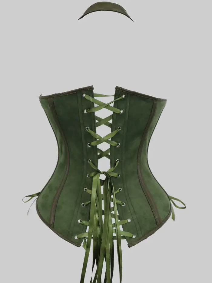Corset Steampunk sexy à col halter pour femme en cuir synthétique et élasthanne style gothique pour soirées et occasions audacieuses