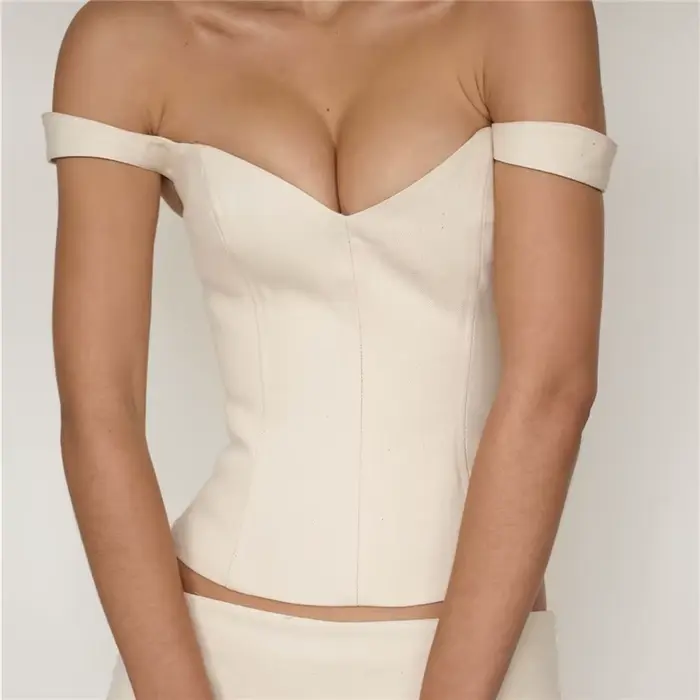 Corset sans manches pour femmes, Vintage, pur coton, col en v, haut court, Bandage, Camisole Y2k, vê