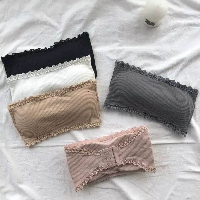 Dámská krajka bez ramínek podprsenka, Sexy Tubular Top, neviditelný, push-up, Bralette, bezešvé prádlo, letní spodní prádlo, hrudníku zábaly, krátké vrcholy