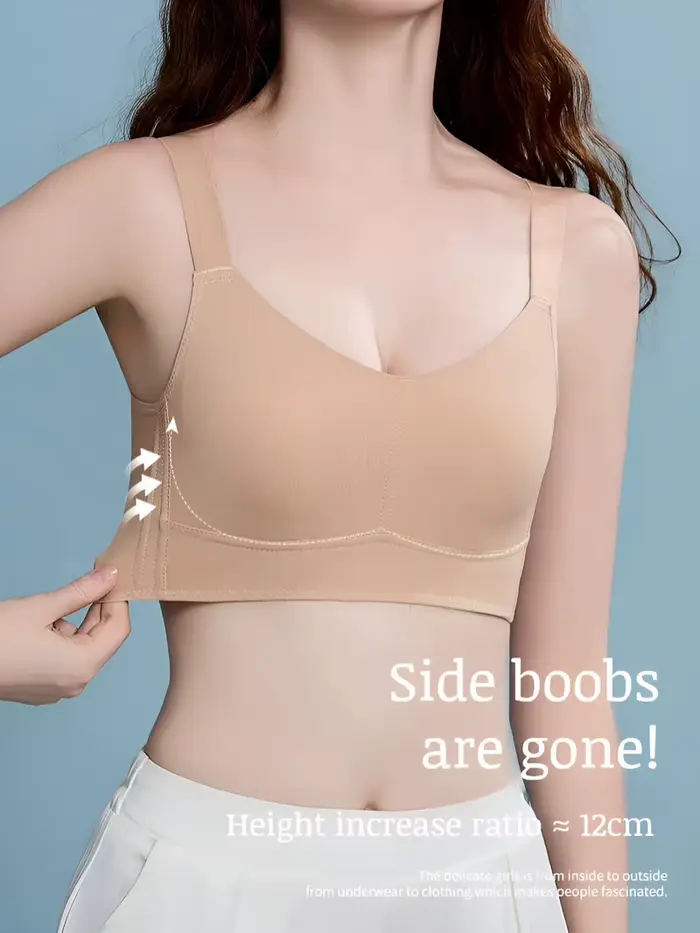 Soutien-gorge Brelira pour femmes, couvrance totale, effet minimisateur, anti-affaissement, lissage latéral, sans armatures, soutien sans coutures, bande large.