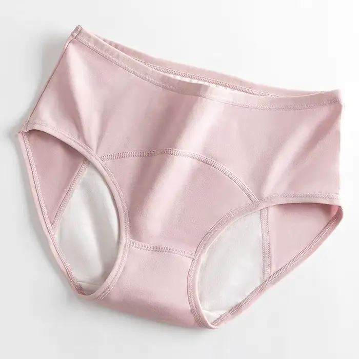 Culotte Menstruelle en Coton pour Femme, Sous-Vêtement Étanche, Respirant, Taille Haute, Grande Tail