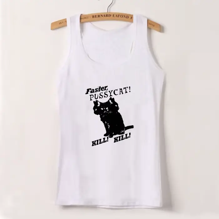 Y-Women FibrCasual Cat Pattern Print Tanks, Style Y2k Aesthetic Sweet Sexy, Précieux, Harajuku Basic