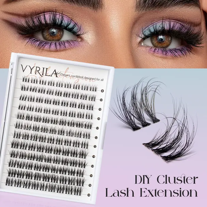 Extensions de cils naturels réutilisables, groupe de cils individuels, 0.05mm, 0.1mm, contaminants 3