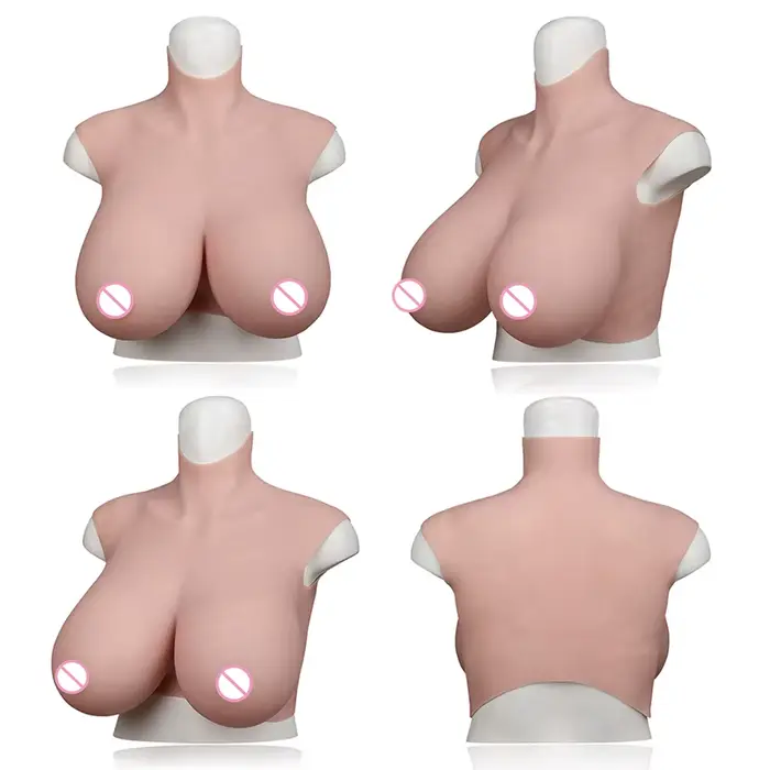 Faux seins réalistes en silicone sans huile pour Crossdresser, forme de poitrine, grande taille, 7e 