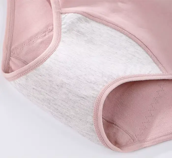Culotte Menstruelle en Coton pour Femme, Sous-Vêtement Étanche, Respirant, Taille Haute, Grande Taille