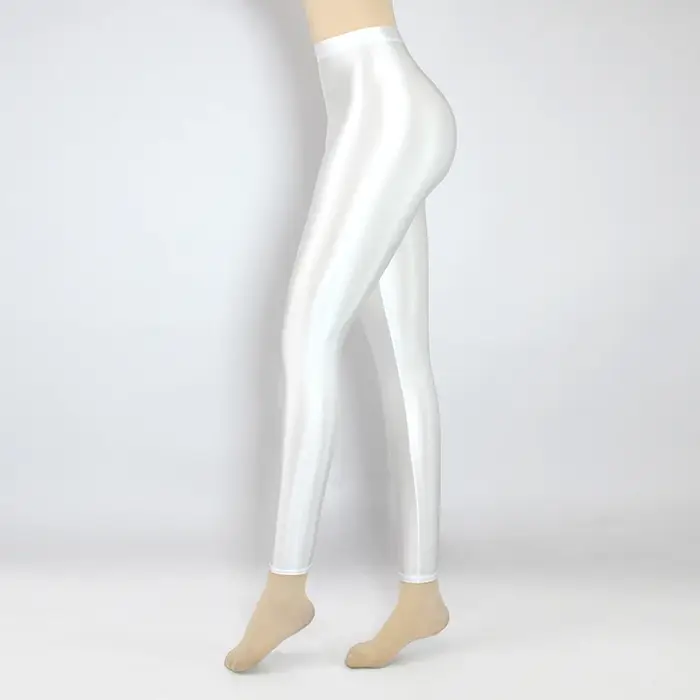 Pantalon satiné brillant XClocKNYoung, taille haute, sport, fitness, yoga, leggings brillants, leggi