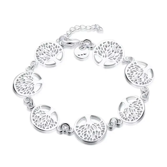 Nouveau Bracelet en argent Sterling 925 arbre de vie Bracelet pour femmes bijoux de fiançailles cade