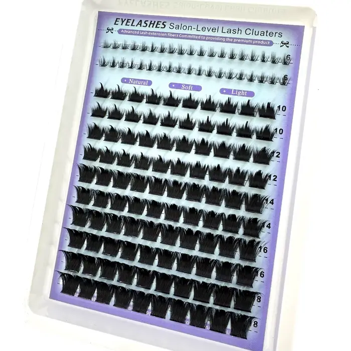 Kit de grappes de cils semblables à un salon avec pointes, bricolage, courbe D, Kit d'extensions de 