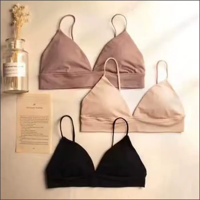 Soutien-gorge Triangle français pour femmes, bustier tubulaire, Sexy, sans couture, Camisole, sans fil, dos nu, Lingerie, Bralette, été