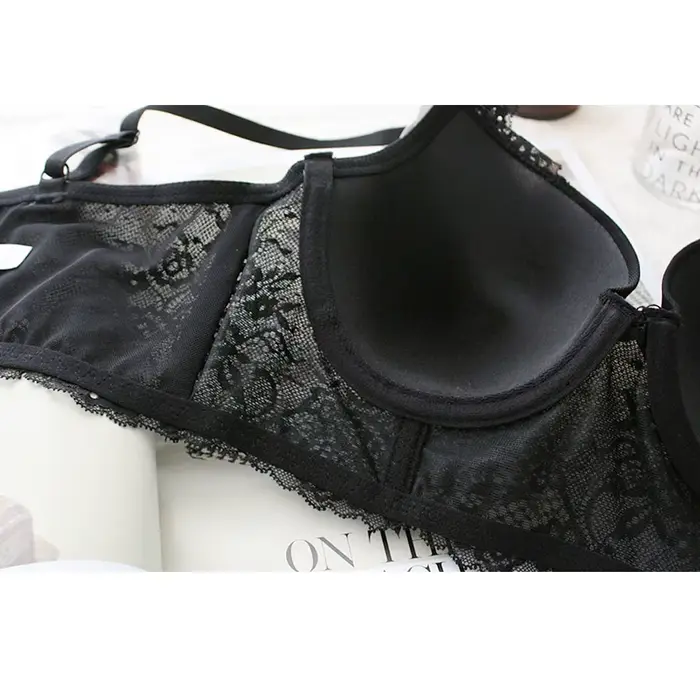 Dámské krajkové podprsenky, Plus velikost, Sexy, kostice Cap, Push-Up, 3/4, vysoká kvalita, 30-46DD/DDD/E/F/FF/G, L5351