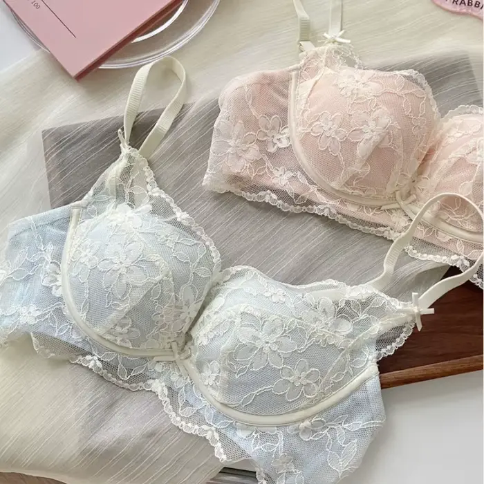 Lingerie en dentelle de style français - Nouveau design - Dos élégant, soutien-gorge qui rehausse et qui fait ressortir la poitrine