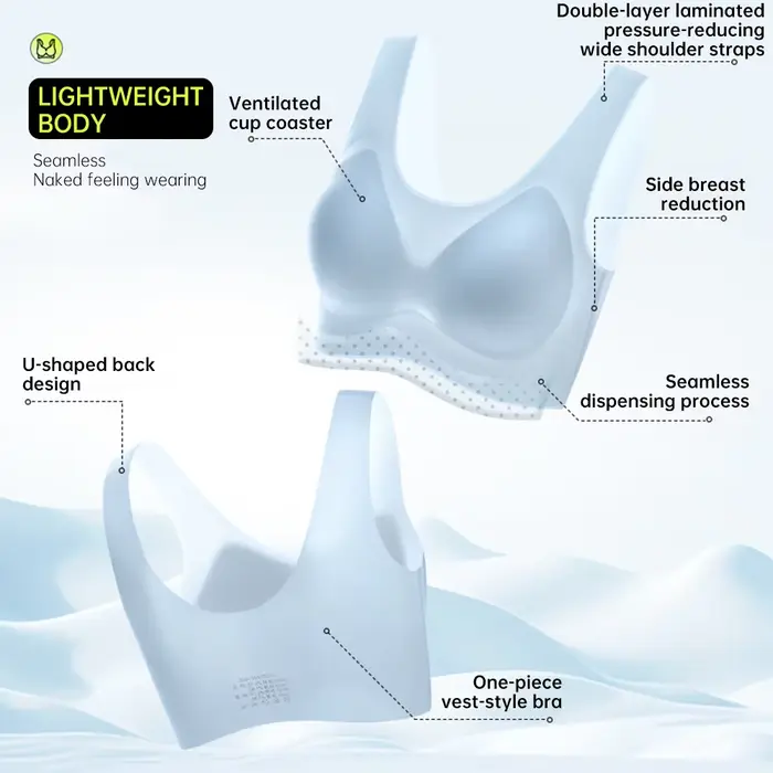 Bezešvá podprsenka pro ženy, ultra tenká, prodyšná, pro spánek, fyzickou aktivitu, barevný top, nylonový elastanový materiál, každodenní pohodlí