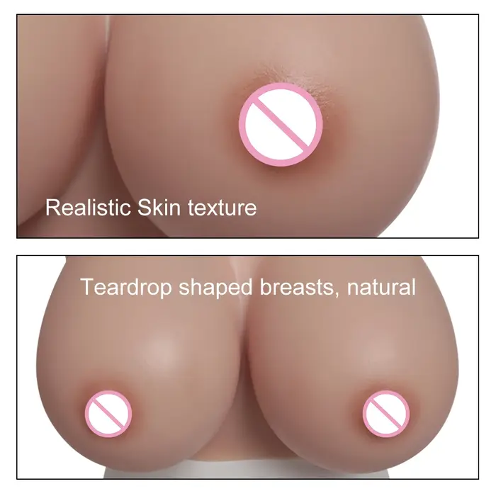 Eyung H Cup-Faux Seins en Silicone, Rehausseur de Seins pour Crossdresser Drag Queen, Sein Mâle à Fe