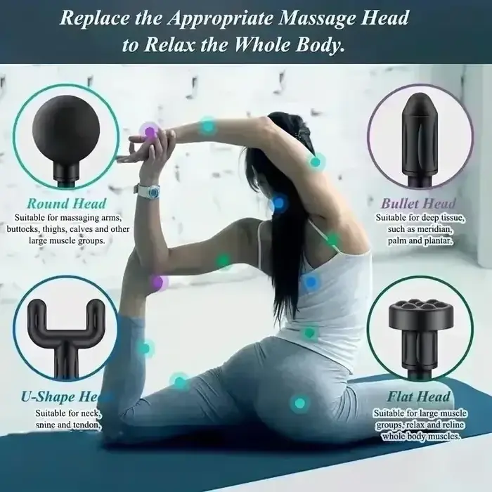 USB Mini pistolet de Massage Fascia Machine Relaxation musculaire pistolet vibrant tige Massage équi