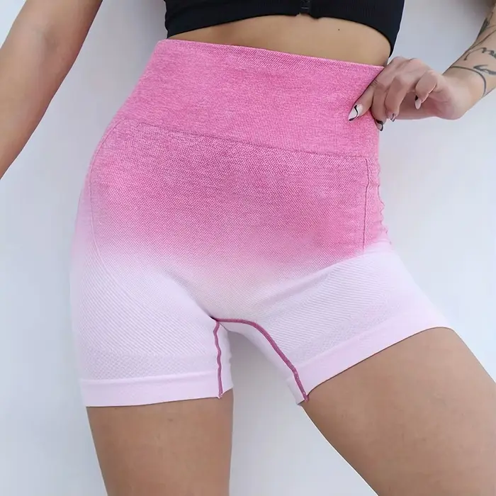 Short de Yoga pour femmes, à la mode, suspendu progressif, teint, fesses de pêche, serré, sans coutu