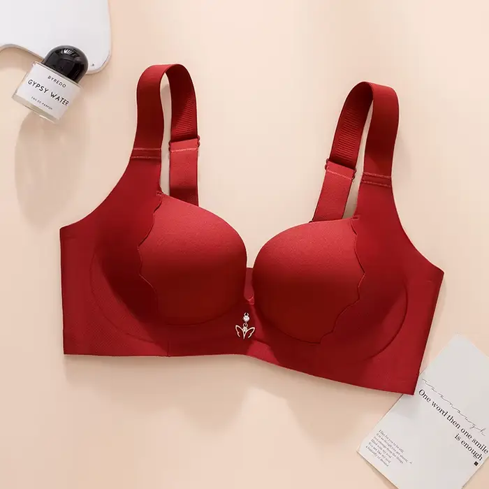 Dámská bezešvá podprsenka, plus velikost, bezdrátová podprsenka, mírně podšitá, plné pokrytí, C D E Cap, sexy, pevná, polstrovaná, základní