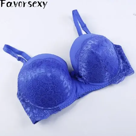 Vyšívaná krajková push-up podprsenka pro ženy