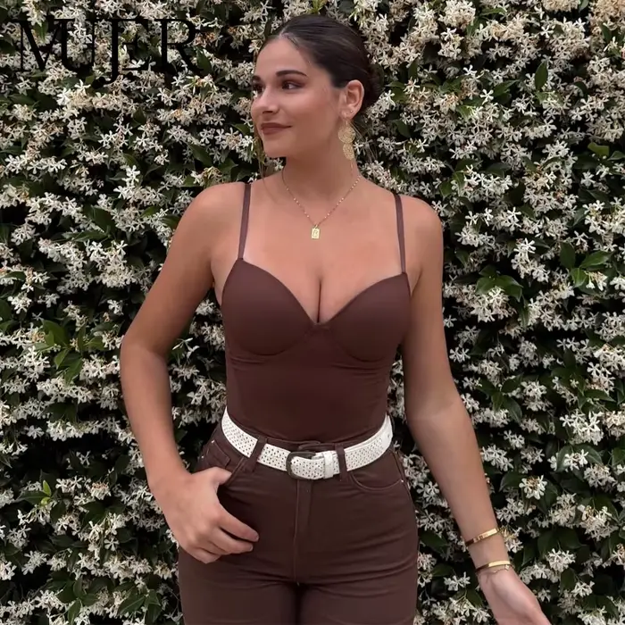 MUJER Sexy Corset haut court femme Camisole dos nu hauts courts pour femmes sans manches Bustier hauts femmes bretelles bustier tubulaire femme