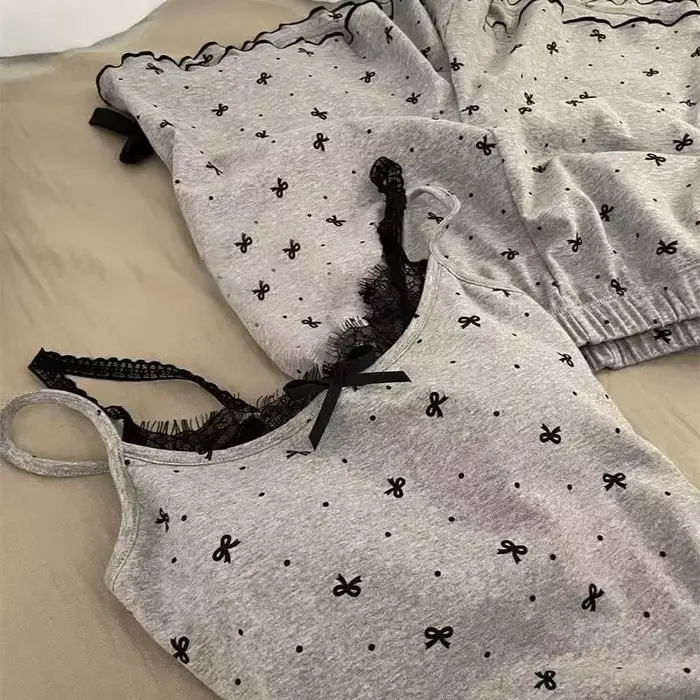 Dámský letní oblek, pyžama a kalhoty set, noční prádlo, šortky, domácí oblečení, spodní prádlo do ložnice