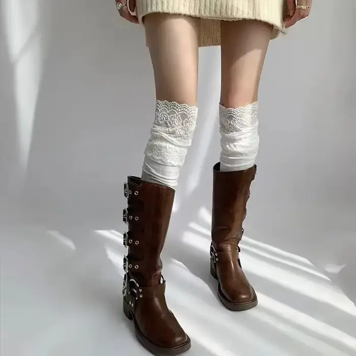 Korejština Sexy krajka nízké vrcholy ženy dívky stehno vysoko na koleno nízké Lolita dámské boty ponožky rsi