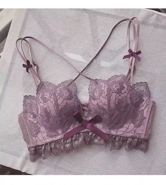 Soutien-gorge sexy sans anneau en acier, lingerie pour femmes, petite poitrine, beau dos