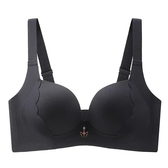 Dámská bezešvá podprsenka, plus velikost, bezdrátová podprsenka, mírně podšitá, plné pokrytí, C D E Cap, sexy, pevná, polstrovaná, základní