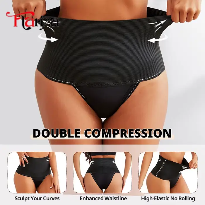 Culotte de contrôle Flarixa pour femmes taille haute ventre plat formation des fesses slips sous-vêtements occasionnels spéciales