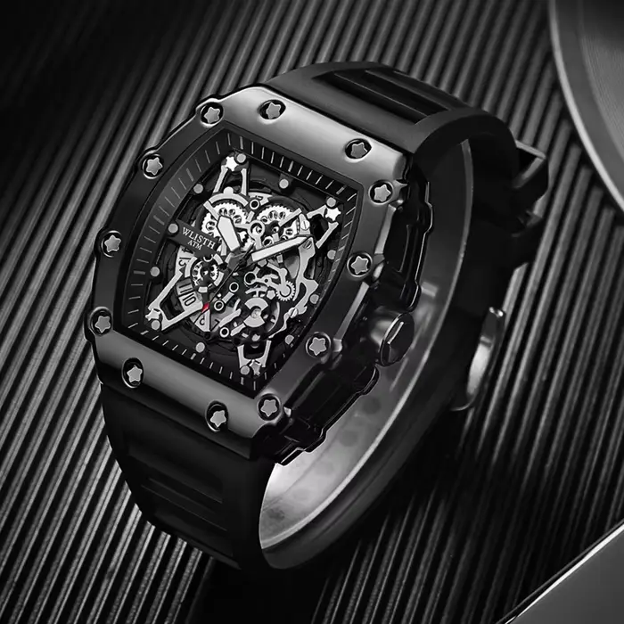 Montre de commerce extérieur grand cadran pour hommes Quartz étanche Sport carré montre lumineuse po