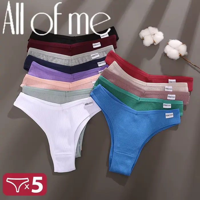5 Ks / Set Bavlněné spodní prádlo Kalhotky Spodní prádlo Sexy ženy slipy Tangas Žena Spodní prádlo Kalhotky String Solid Bikiny 13 Barvy