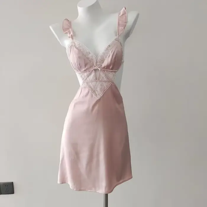 Vyšívané dámské noční košile, francouzské spodní prádlo, sexy noční košile, čisté neformální oblečení, pyžamo ramínko, vysoká kvalita, nové