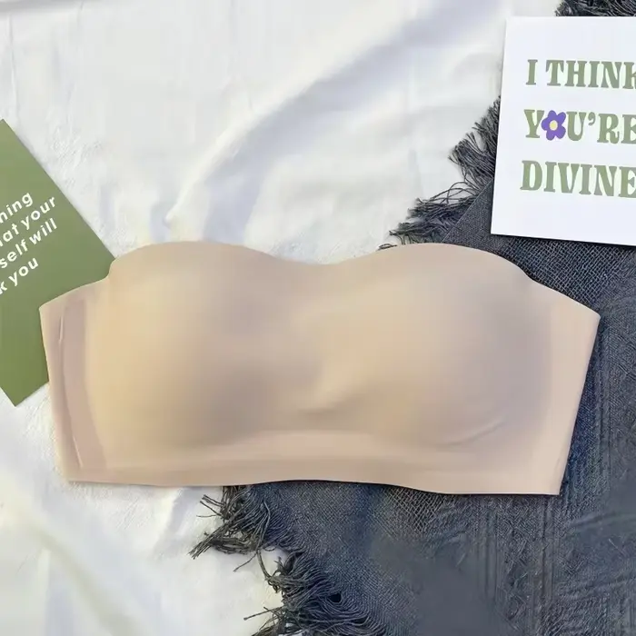 Soutiens-gorge sans bretelles pour femmes, soutien-gorge push-up, 1/2 bonnet, rembourré, sans coutur