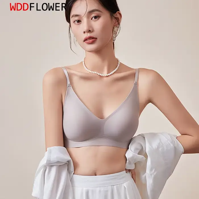 InjBra 89% Mulberry Inj11% IQUE dex Lining for Women, 3/4 standardisation Bra Lining, Wire Free, Beige Black Intimates, TA002