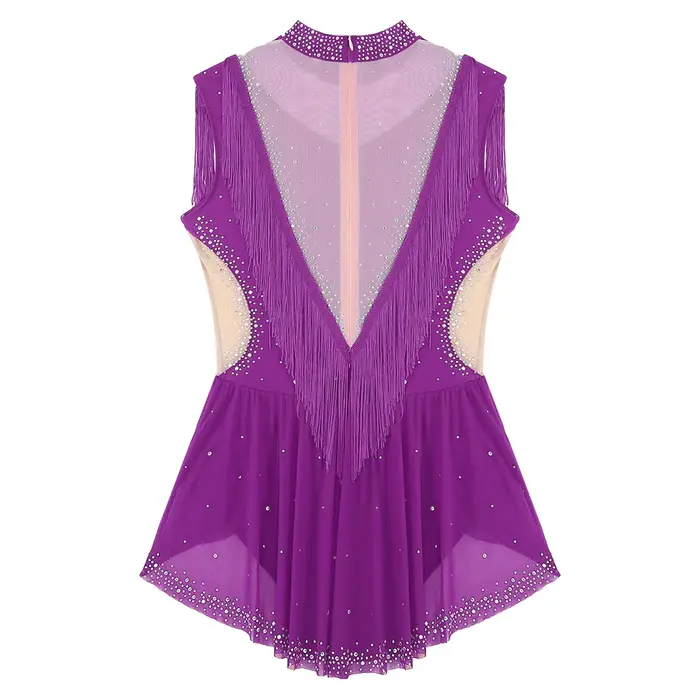Dámské krasobruslení body, Latin Tango, Salsa, Jazz, Dancewear, Šumivé kamínky, Splice, Umělecká gymnastika Trikot