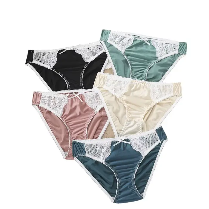Culotte Sexy Style Français Confortable Garniture Dentelle Extensible Pour Femmes Taille Basse Toutes Saisons Occasions Spéciales