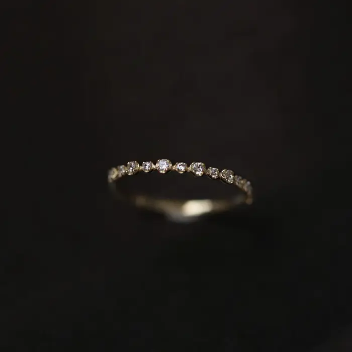 Bague géométrique en argent Sterling 925 plaqué or 14K pour femmes, Zircon scintillant, accessoire d