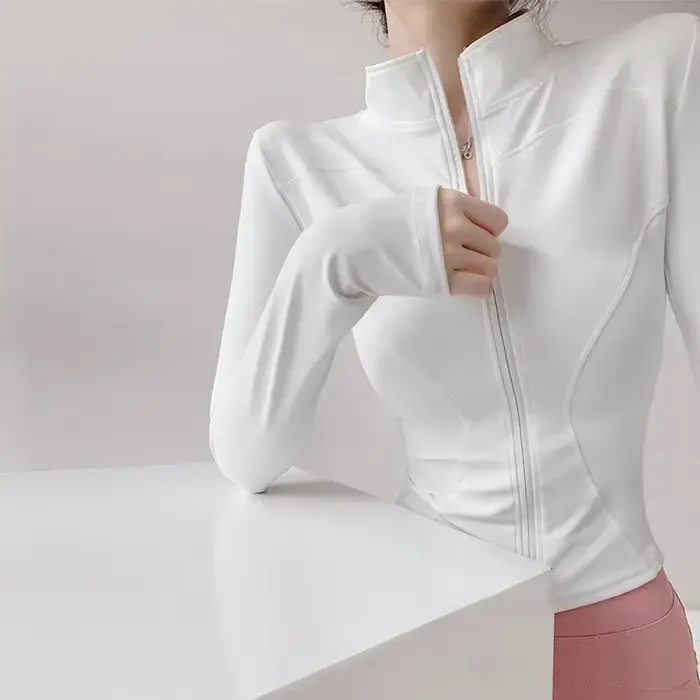 Sun – manteau de sport à séchage rapide pour femmes, veste de Yoga à manches longues avec fermeture 