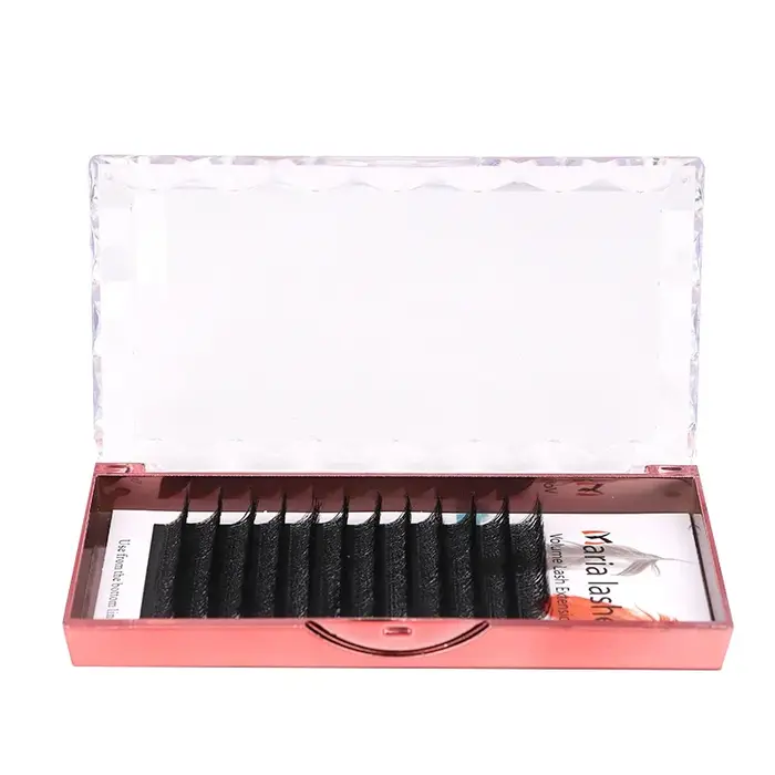 MARIA Extensions de cils 5D W Easy Fan, Volume préfabriqué en Y, 12 rangées, Style W, Naturel et Dou