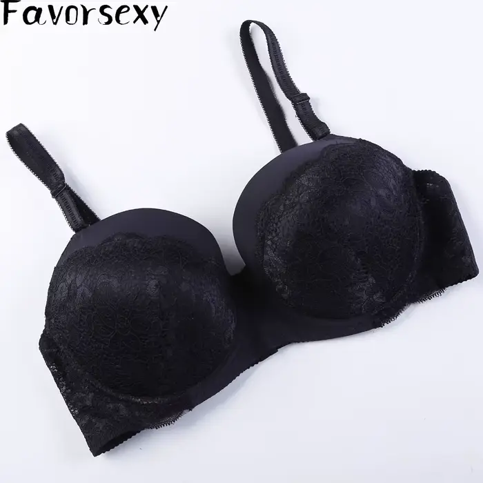 Vyšívaná krajková push-up podprsenka pro ženy