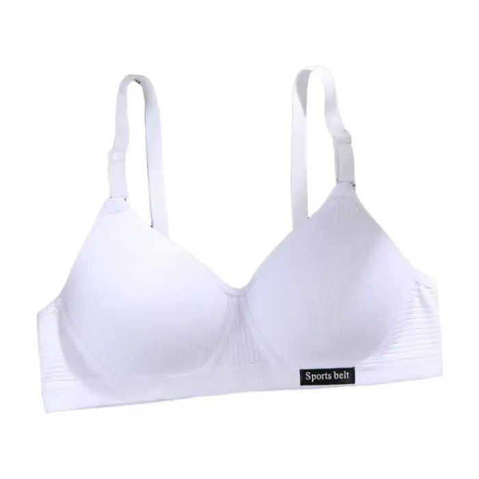 Soutien-gorge sans armatures en coton pour femme, bonnet AB, confortable, effet push-up, lingerie, b
