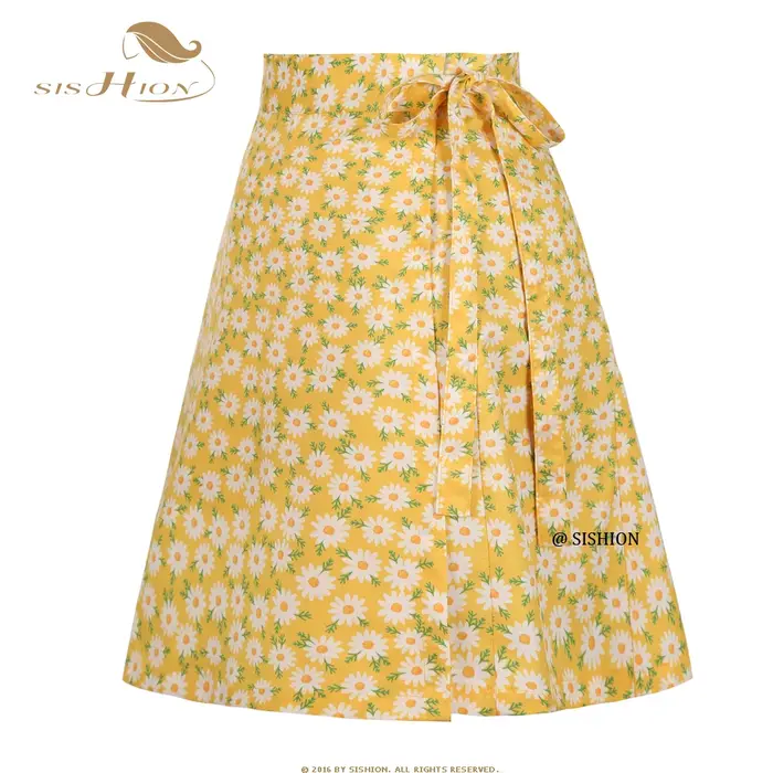 SISHION 2025 été plage Daisy Sarong jupe florale SS0015 Y2K multi-poches femmes vêtements Sexy jupe