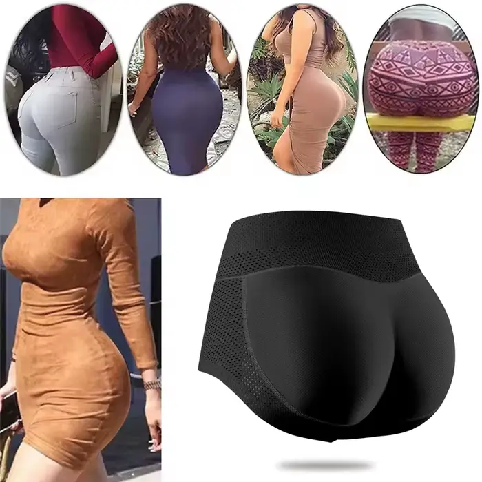 Culotte Sculptante Rehausse Fesses Taille Mi-Haute Avec Rembourrage Pour Fesses Artificielles Effet Push Up Contrôle Ventre Femme Occasions Spéciales