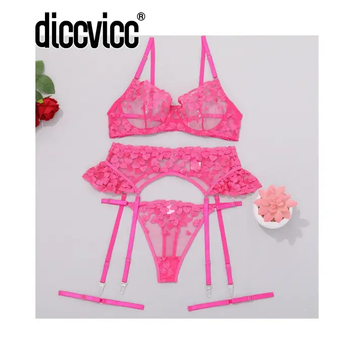 Diccvicc - Krajkový květinový podprsenka pro ženy