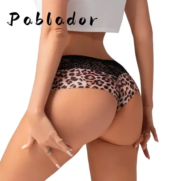 Dámské sexy krajkové boxerky s leopardím vzorem