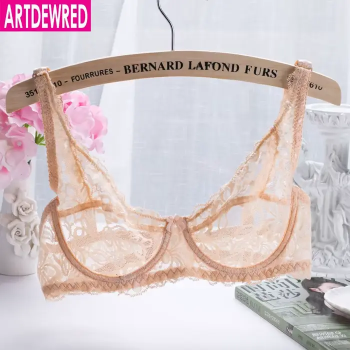 Soutien-gorge sexy en dentelle pour femme, bralette en maille de coton de luxe, lingerie féminine sa