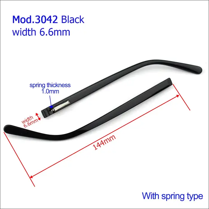 Pièces de rechange pour lunettes en plastique PC noires et brunes avec ressorts antidérapants pour hommes et femmes occasions quotidiennes