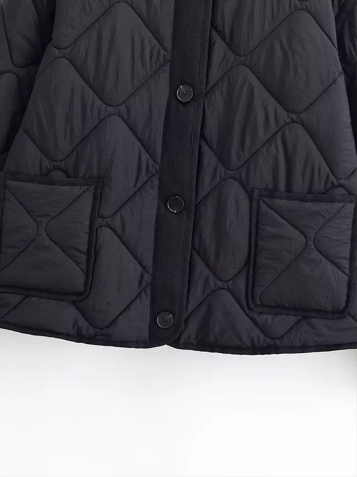 Nlzgmsj automne hiver femmes solide simple boutonnage col rond veste mode à manches longues manteau