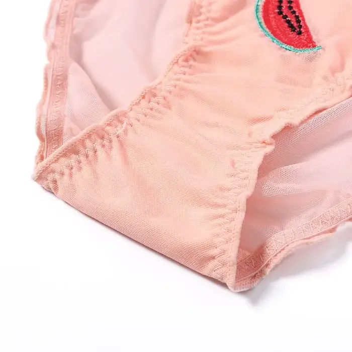 Průsvitné ovoce slipy Ženy Nízký pas Kalhotky Sexy Spodní prádlo Transparentní Lady slipy Lingere Kalhotky Spodní prádlo Dámské spodní prádlo