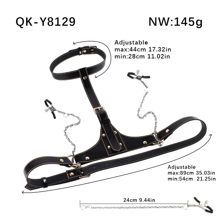 QKKQ – přenosná BDSM erotická podprsenka s objímkou na bradavky, nastavitelná prsa Bondage živůtek, hrudní pojivo, pas pro ženy, hry pro dospělé